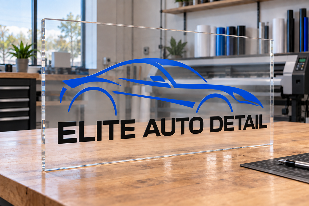 Auto mechanic logo acrylic sign
